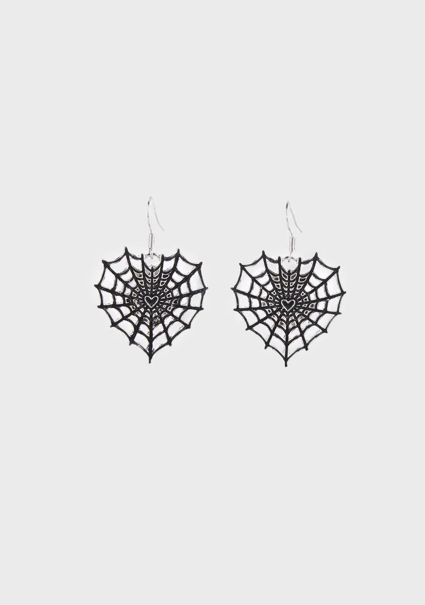 Forever Stuck Web Earrings