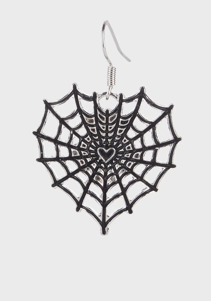 Forever Stuck Web Earrings