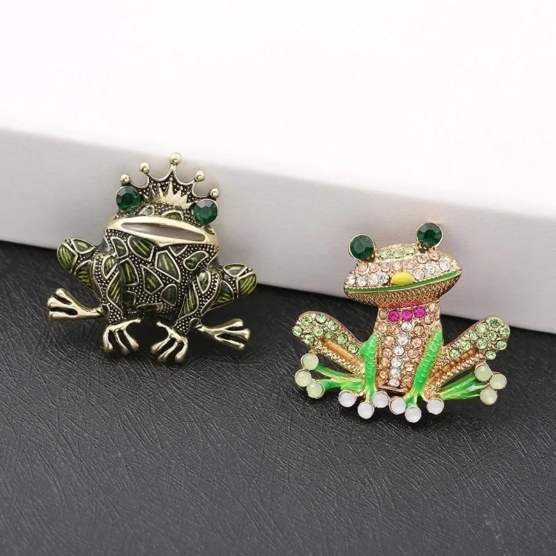 Funny Pin Animal Metal Enamel Inlay Artificial Gemstones Unisex Brooches