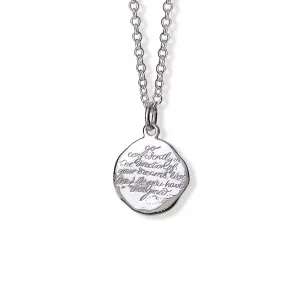 Go Confidently Quote Pendant Silver