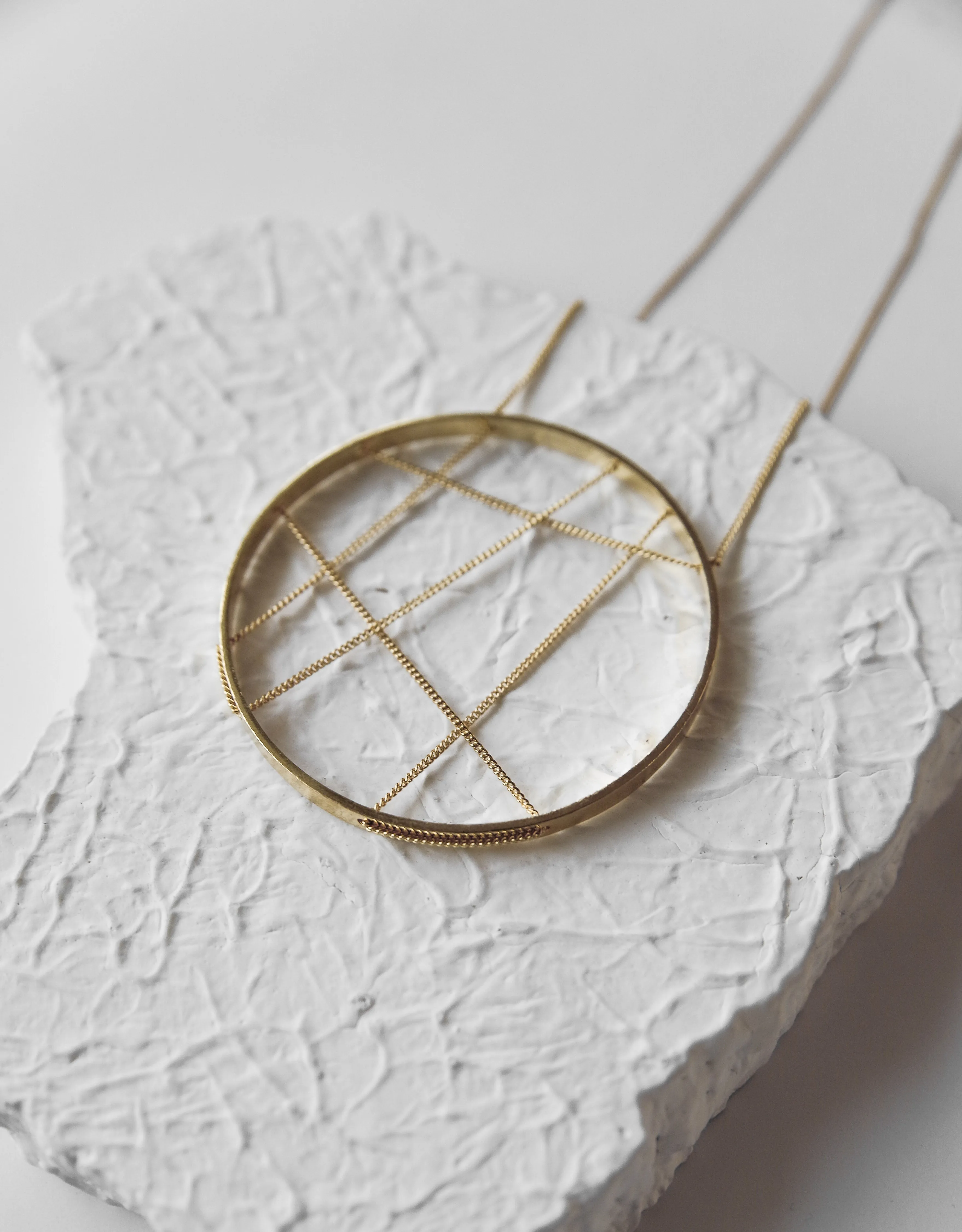 Gold Brass Necklaces- Confused Compass