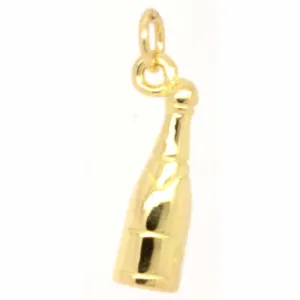 Gold Champagne Bottle Charm