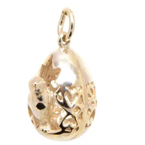 Gold Hatching Egg Charm