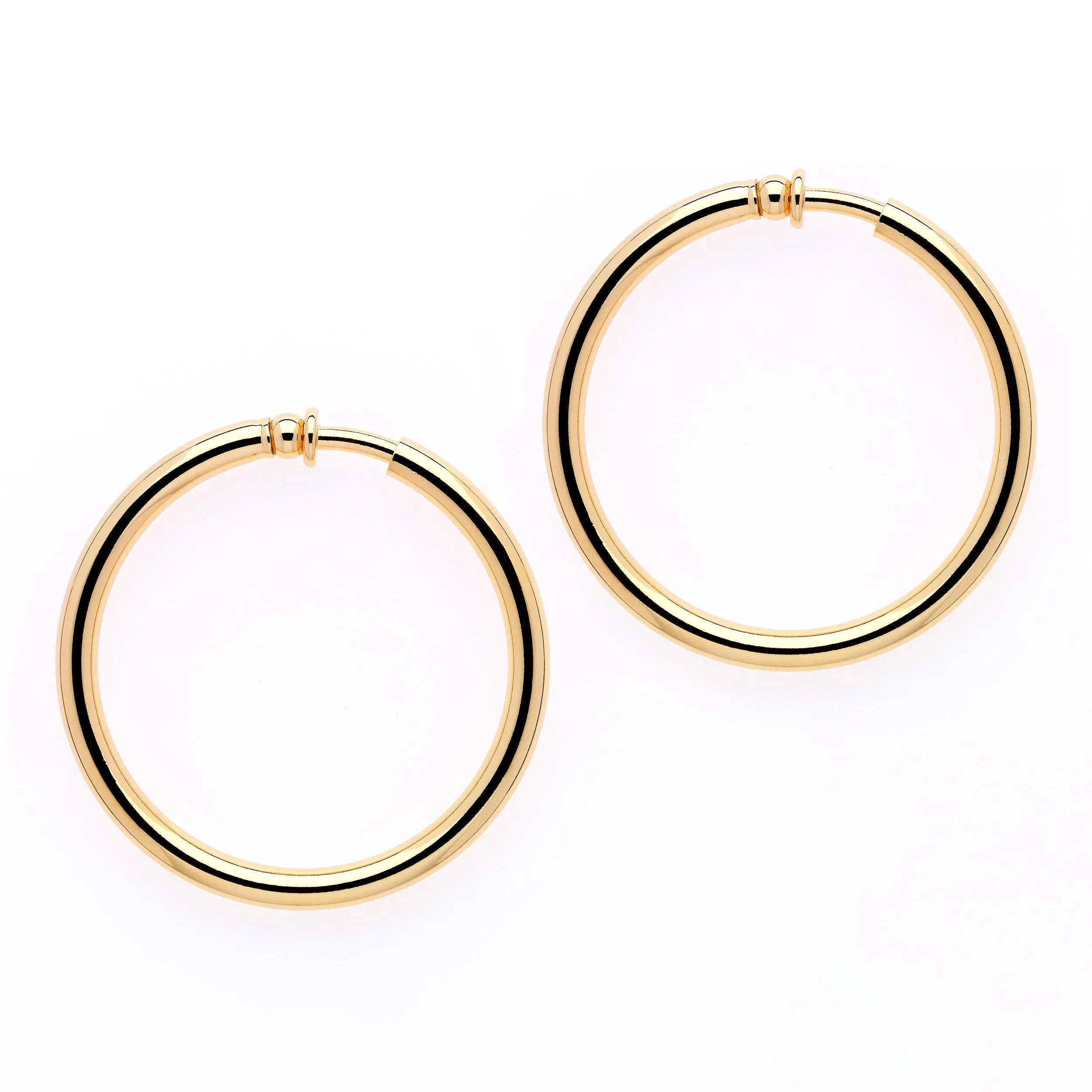 Gold Large Hoop Clip Earrings