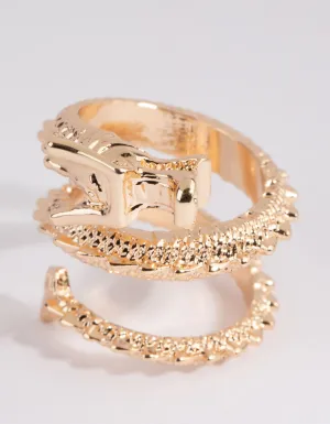 Gold Statement Dragon Ring