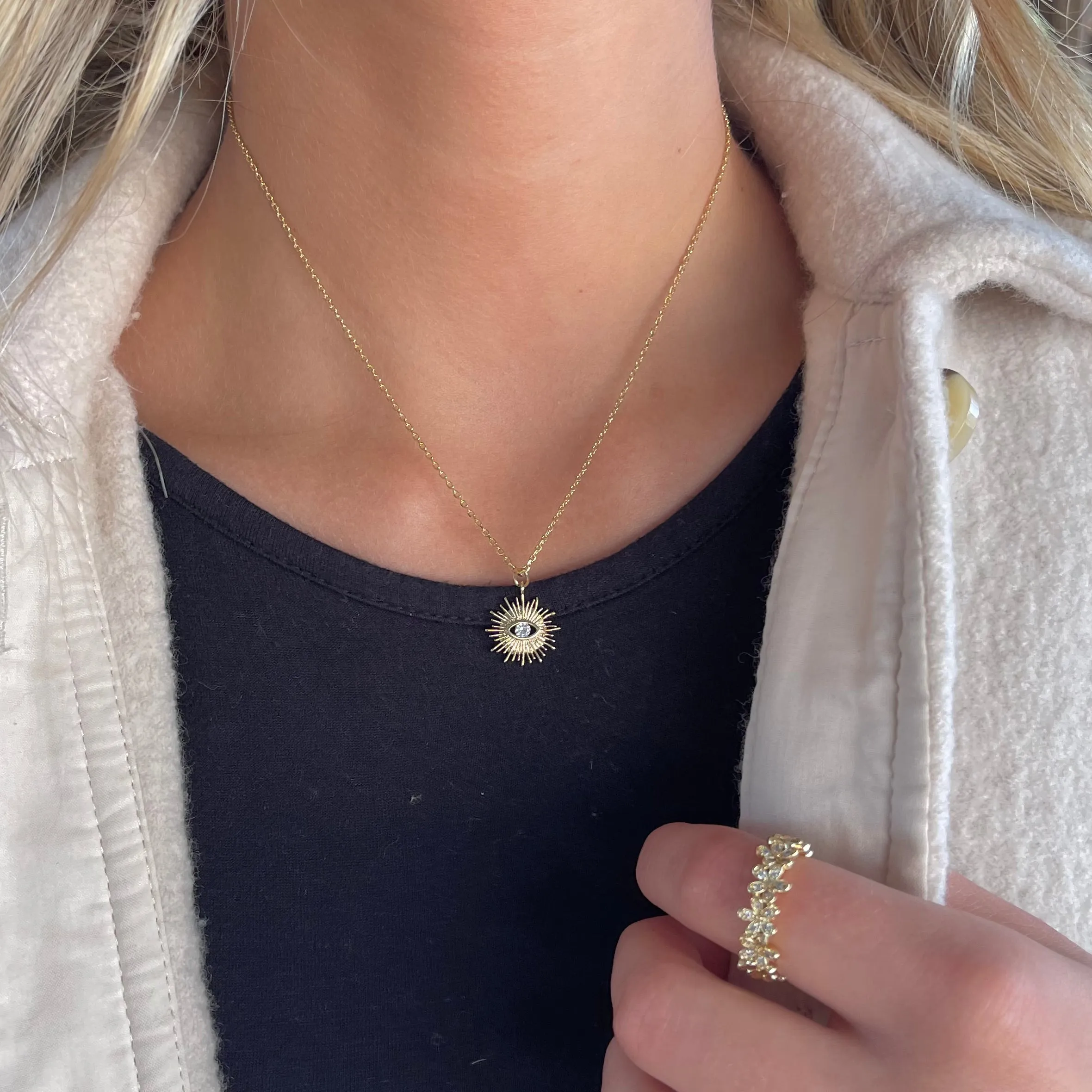 Gold Sunshine Short Necklace