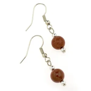 Gold Sunstone Mcb 8mm Earring