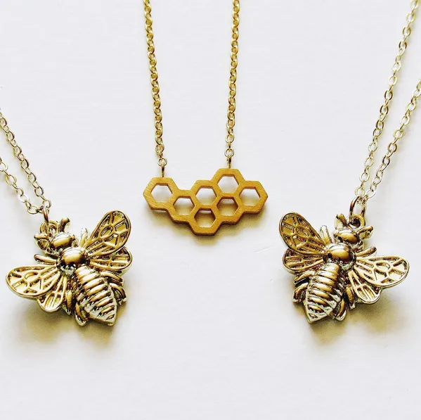 Golden Bee Necklaces