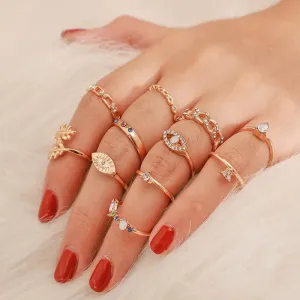 Golden Eye Set of 11 Rings