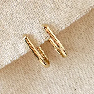 GoldFi - 18k Gold Filled J Hoop Earrings