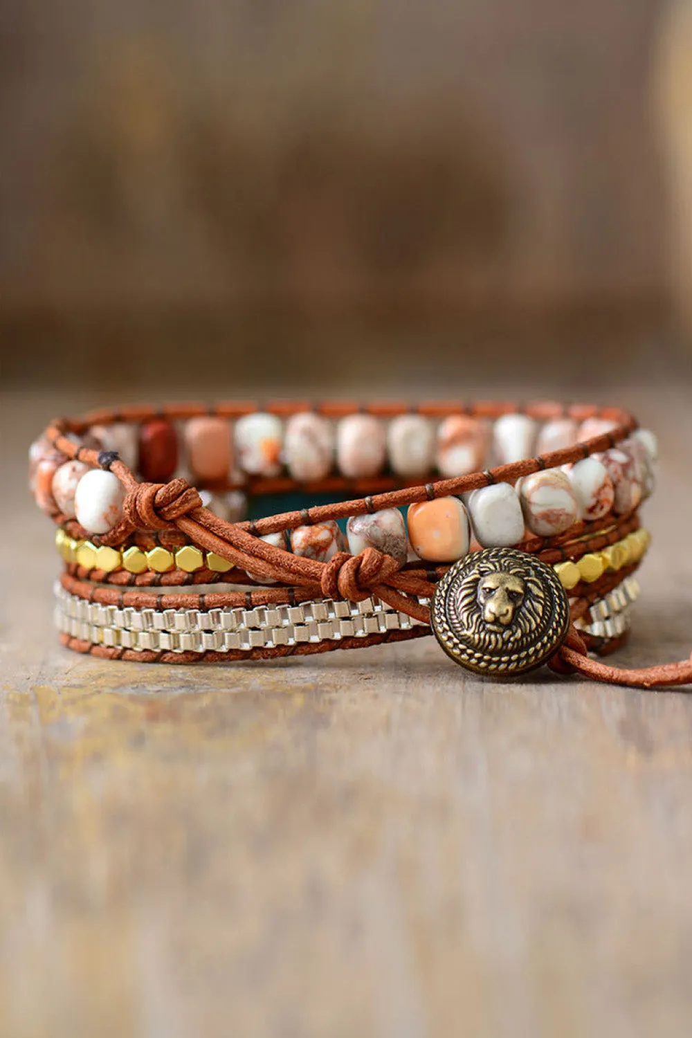 Handmade Natural Stone Copper Bracelet