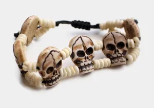 Handmade Skull Shaped Adjustable Wrist Bracelet