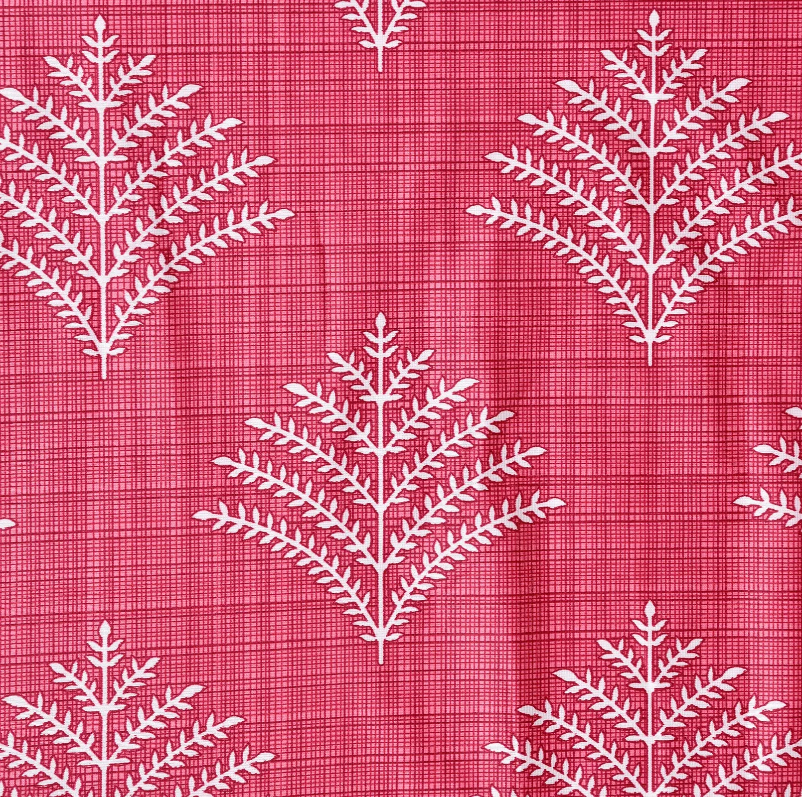 Heart Home Leaf Printed 7 Feet Door Curtain for Living Room, Bed Room, Kids Room with 8 Eyelet- Pack of 2 (Pink)-HS43HEARTH25587