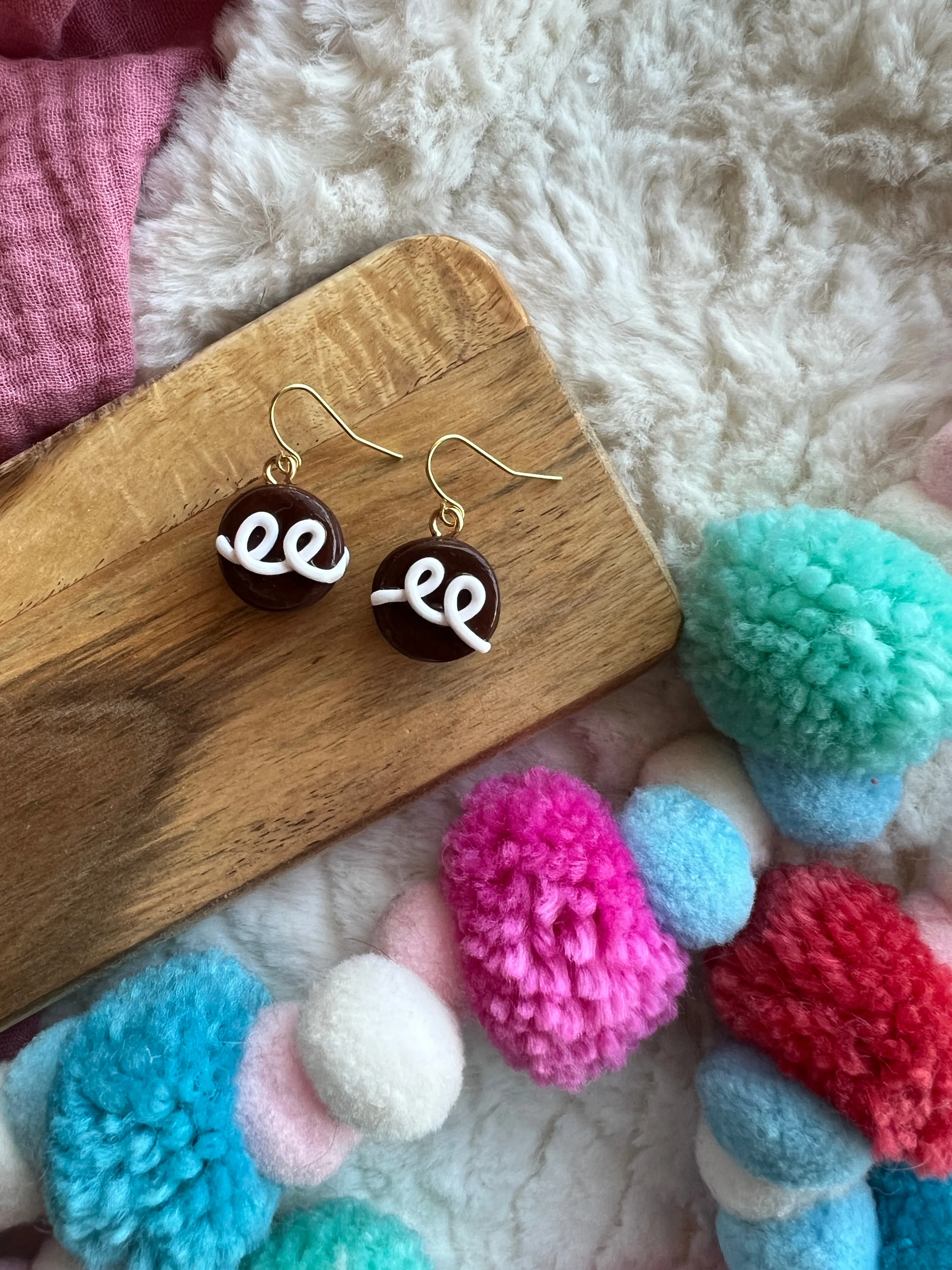 Heidi Hostess Cupcakes - Clay Earrings