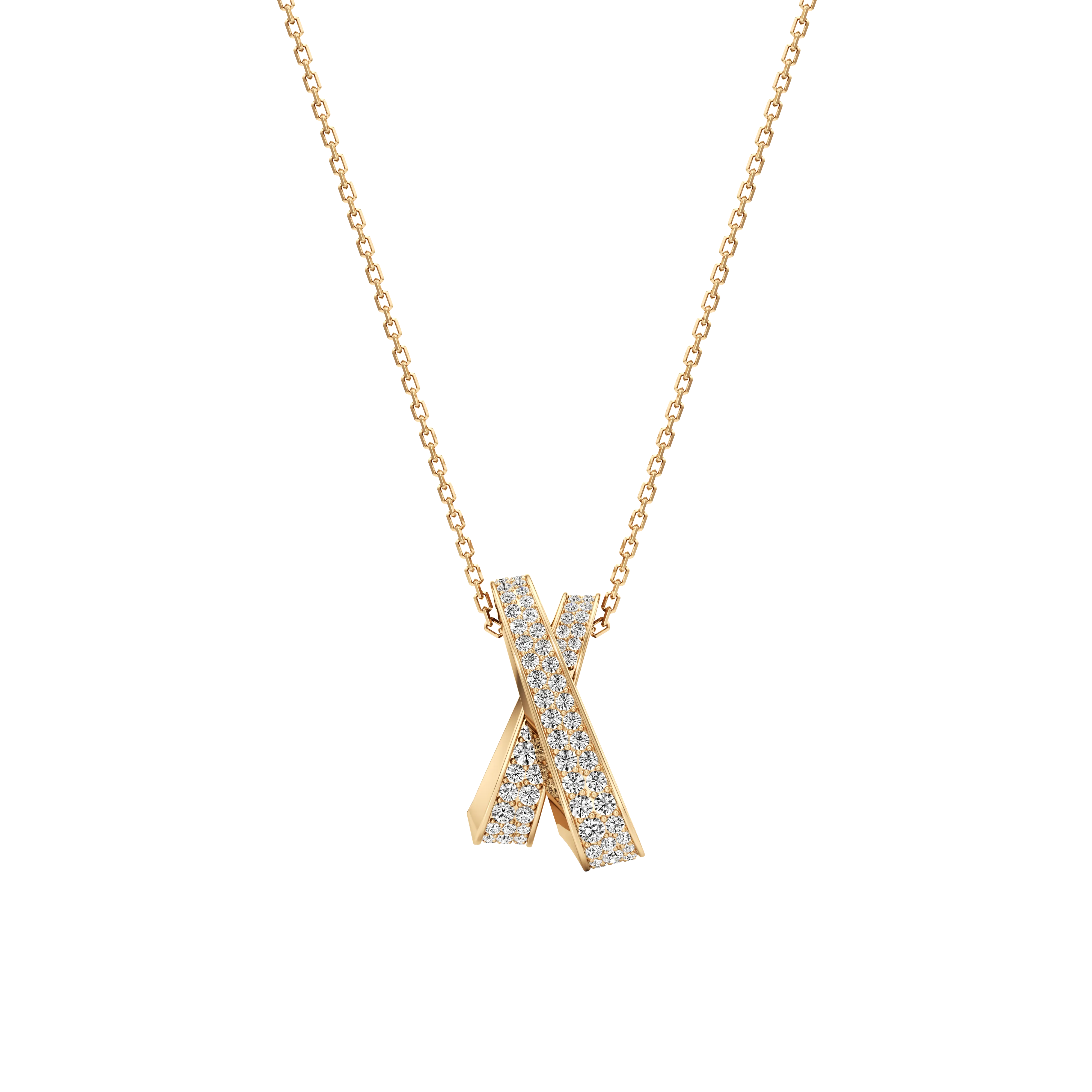 Infinite full pavé pendant necklace