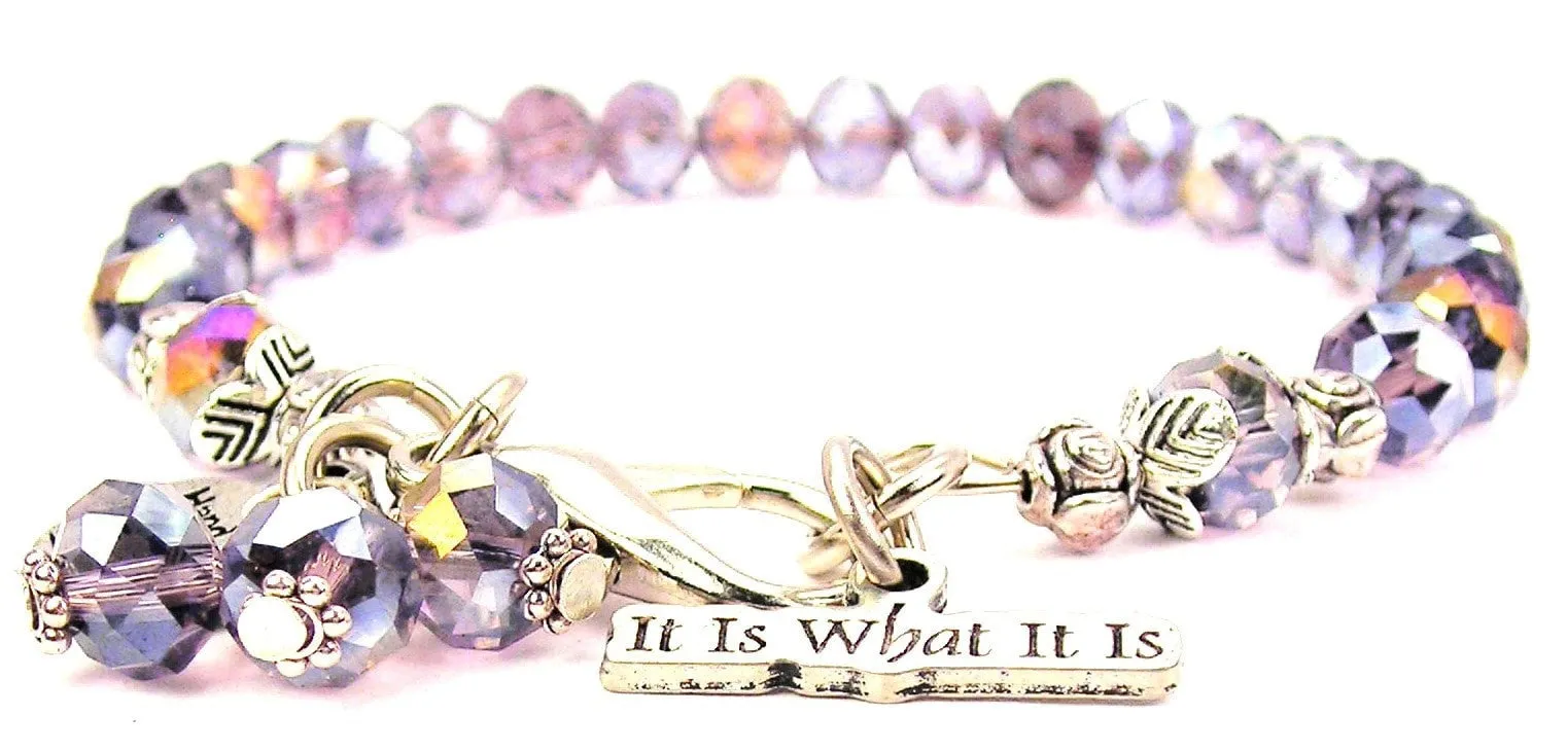 It Is What It Is Splash Of Color Crystal Bracelet