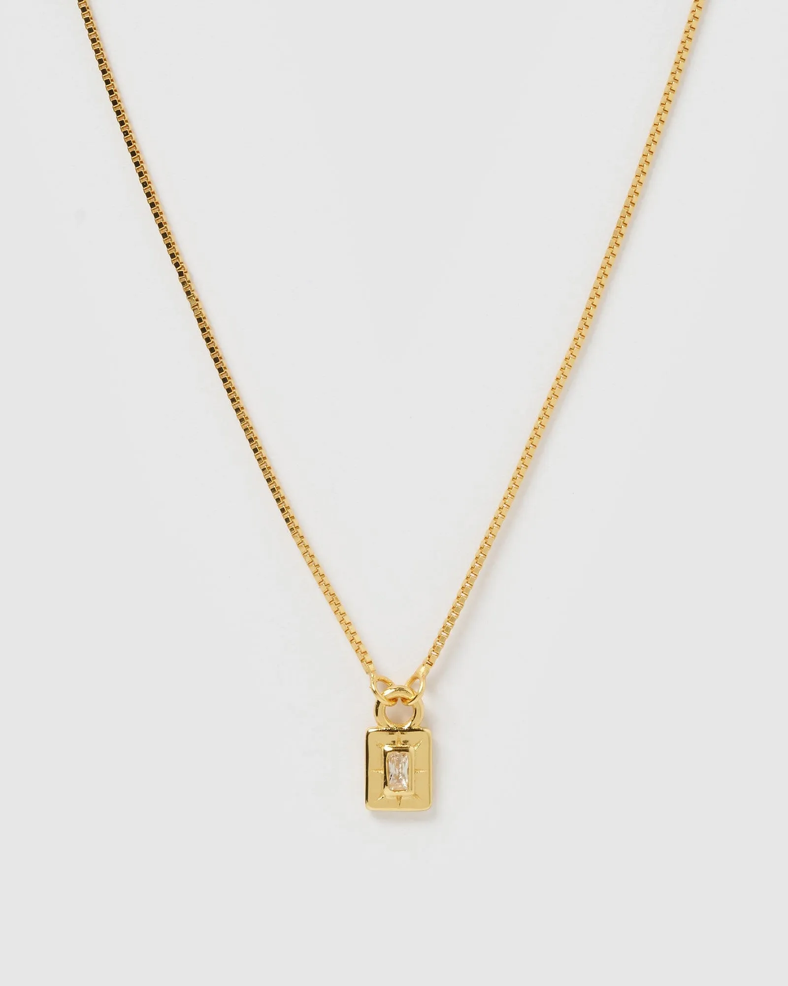 Izoa Cairo Necklace Gold Clear