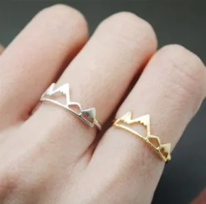 Jisensp New Fashion Adjustable Ring Open Mountain Rings for Women Birthday Gift R171