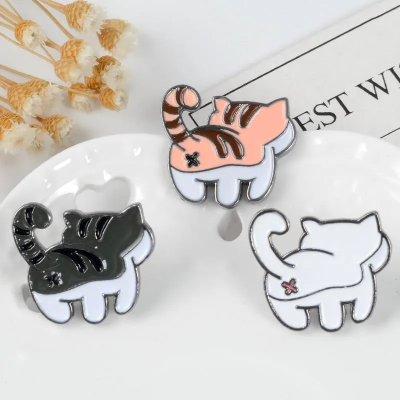 Kitten Bum Enamel Pins