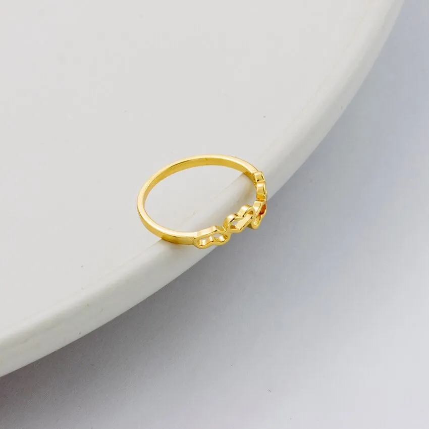 Korea Style Small Love Heart To Heart Rings