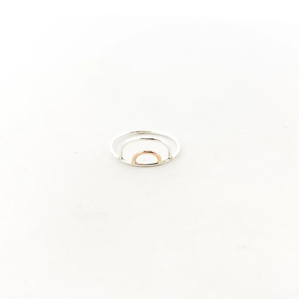 Kyrie Open Rainbow Ring | Gold & Silver