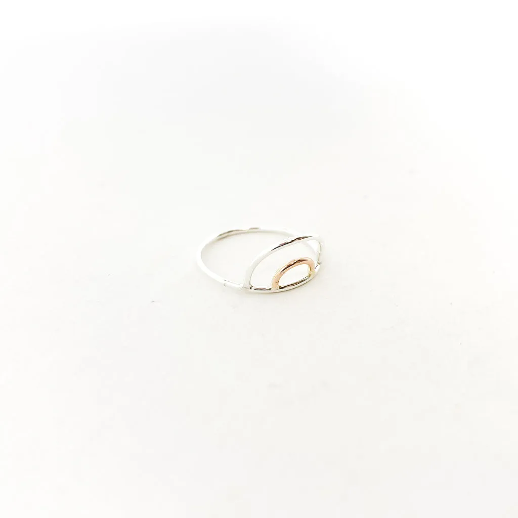 Kyrie Open Rainbow Ring | Gold & Silver