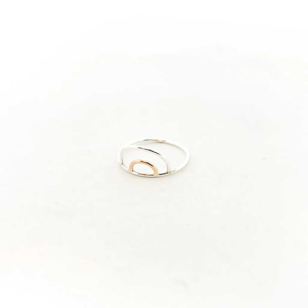 Kyrie Open Rainbow Ring | Gold & Silver