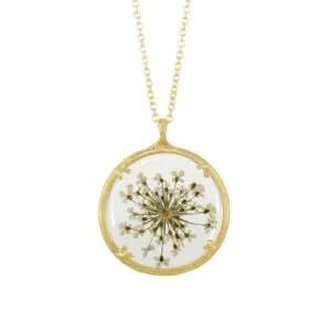 Large Vermeil Queen Anne's Lace Necklace