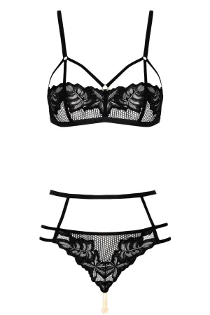 London Leavers Lace Harness Lingerie Set