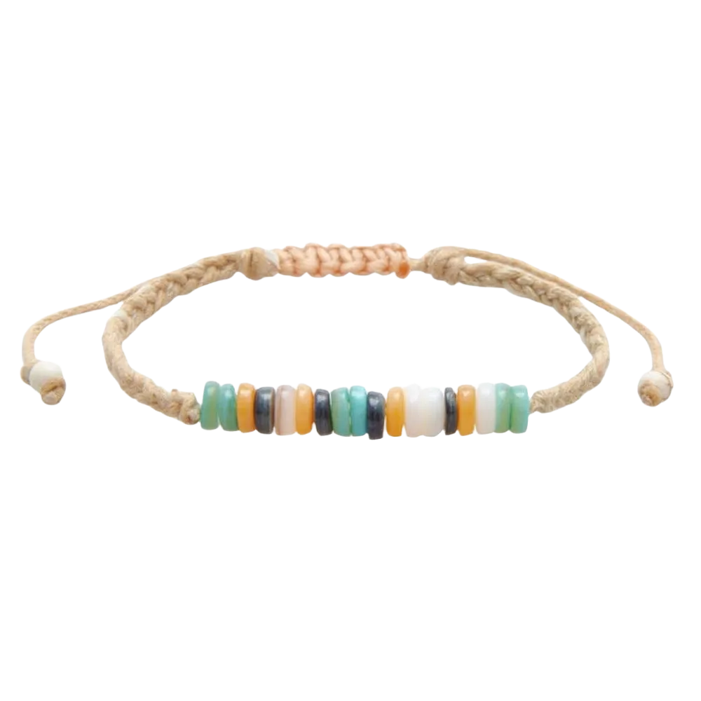 Lotus and Luna Braided Puka Bracelet - Molly