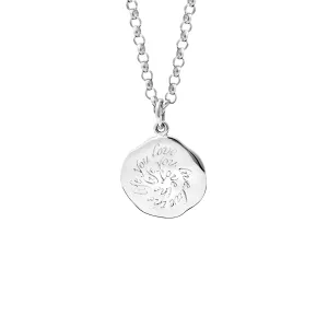 Love the Life Quote Pendant Silver