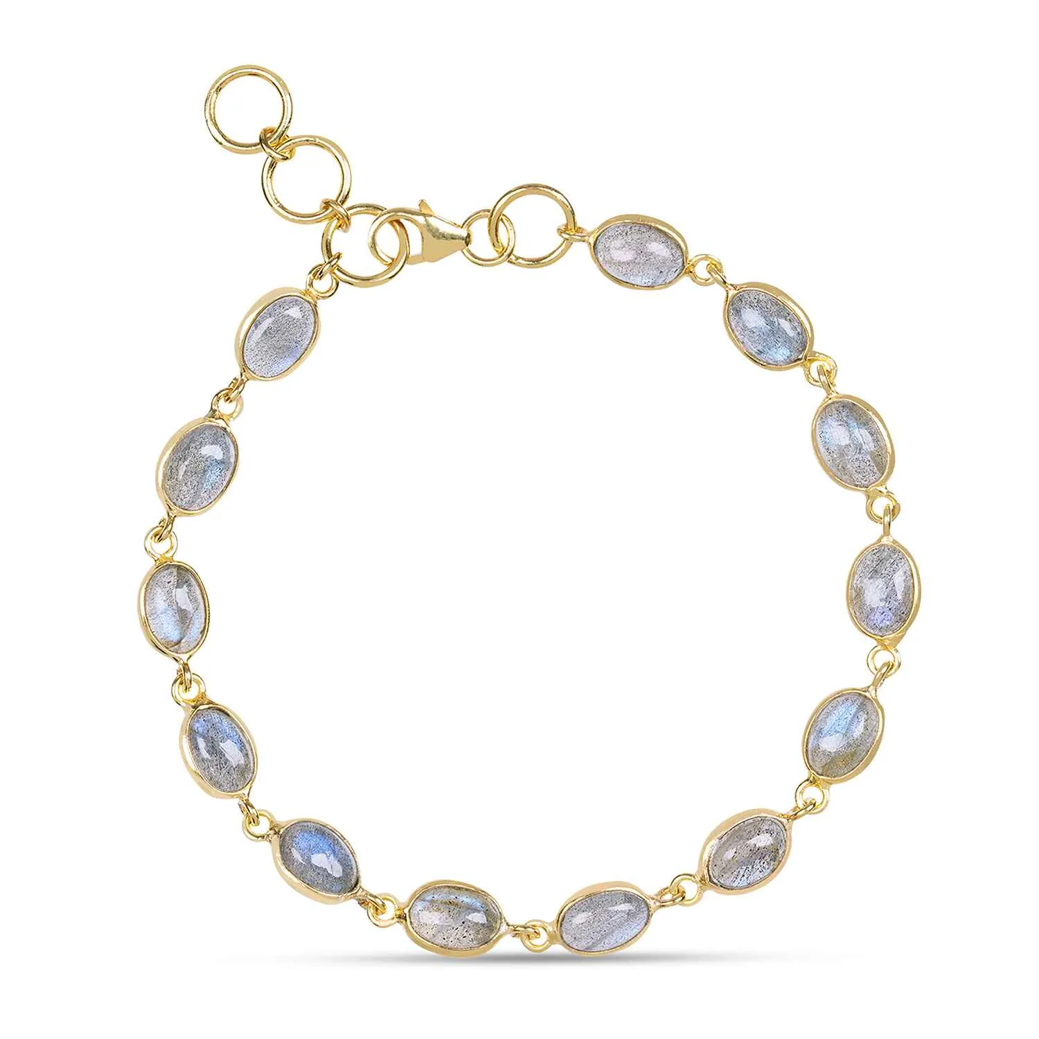 Luna Labradorite Gold Chain Bracelet