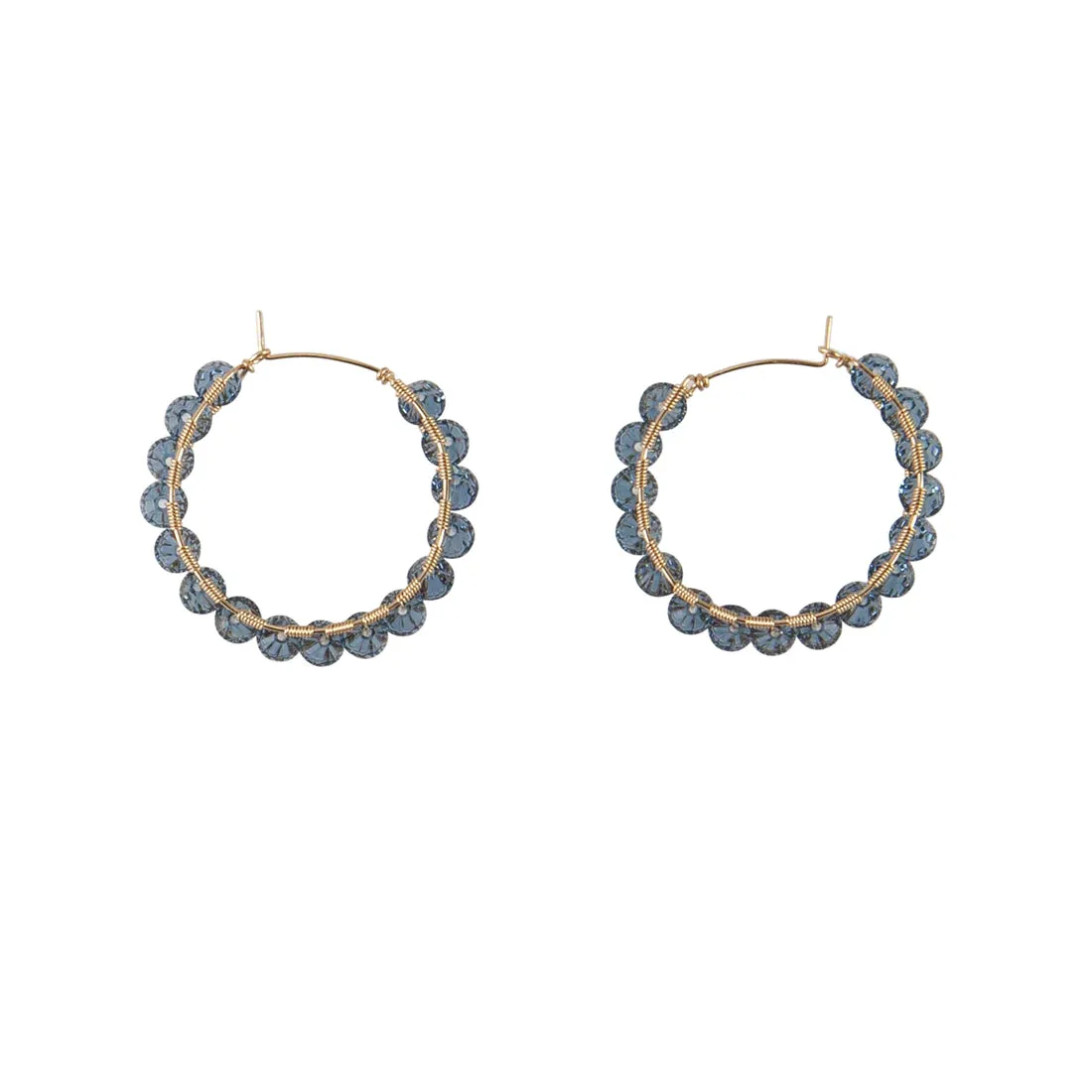 Medium Crystal Hoops