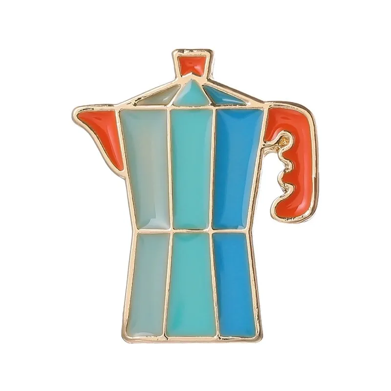 Modern Style Pin Cup Alloy Enamel Plating Unisex Brooches