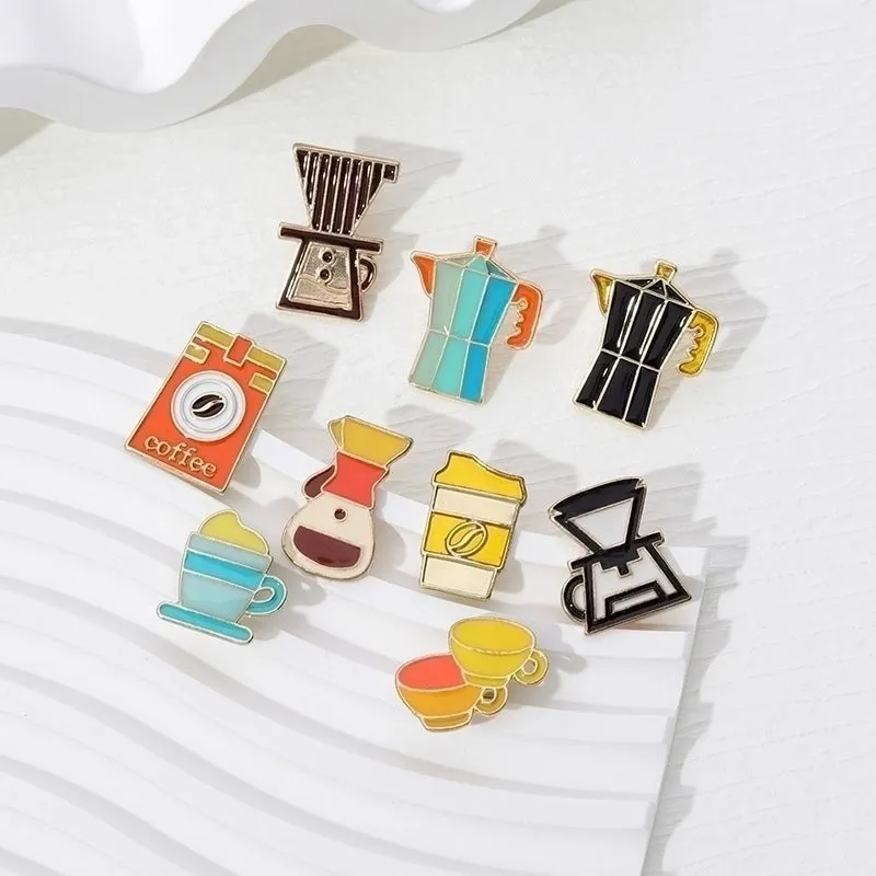 Modern Style Pin Cup Alloy Enamel Plating Unisex Brooches