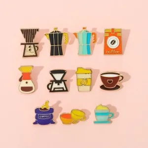 Modern Style Pin Cup Alloy Enamel Plating Unisex Brooches