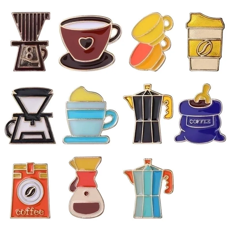 Modern Style Pin Cup Alloy Enamel Plating Unisex Brooches