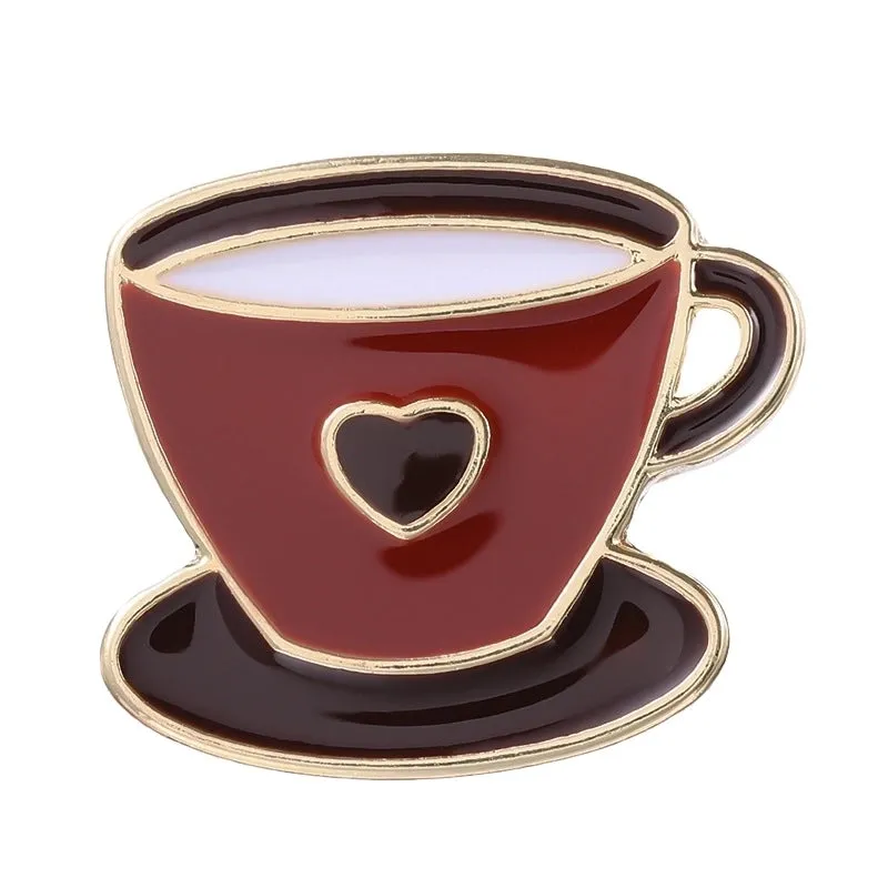 Modern Style Pin Cup Alloy Enamel Plating Unisex Brooches