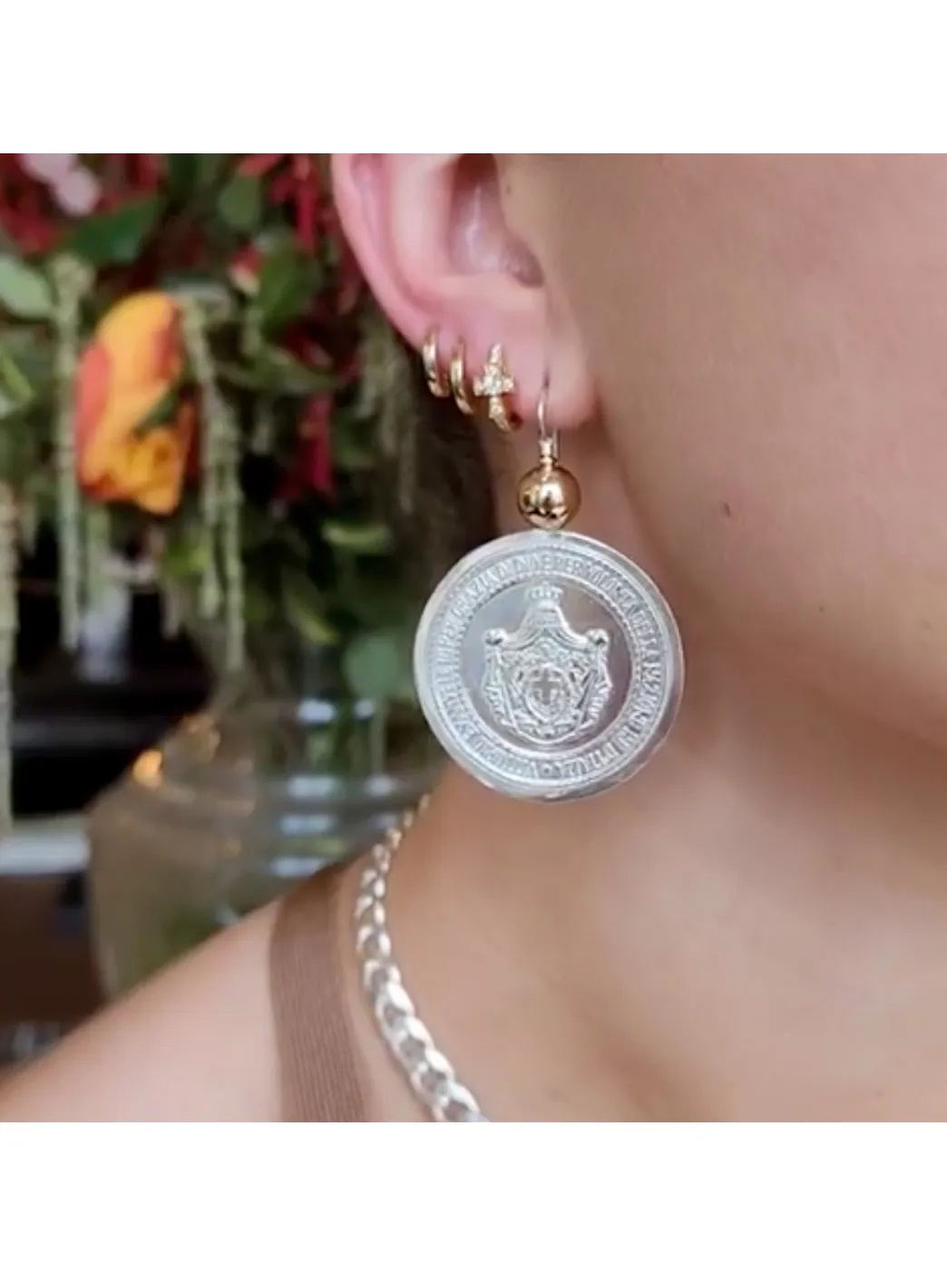 Monster Coin Earrings