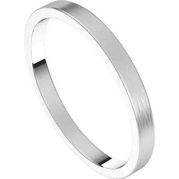 Narrow Flat Simple Wedding Band, 2-4mm Width