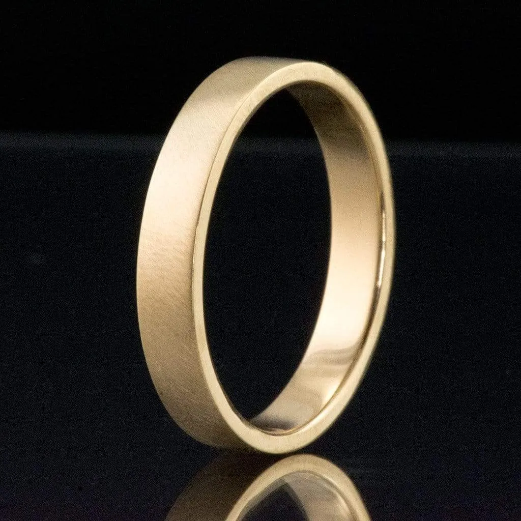 Narrow Flat Simple Wedding Band, 2-4mm Width