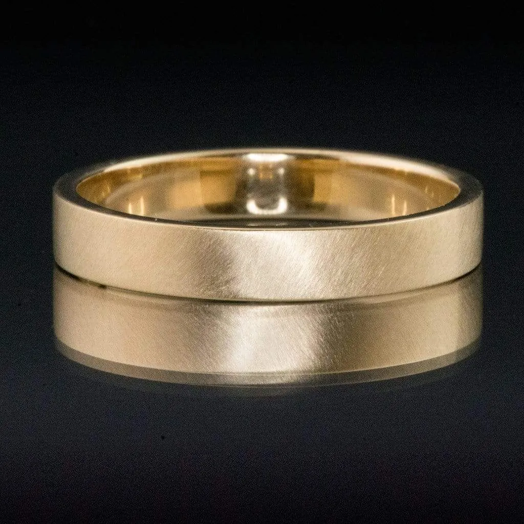 Narrow Flat Simple Wedding Band, 2-4mm Width