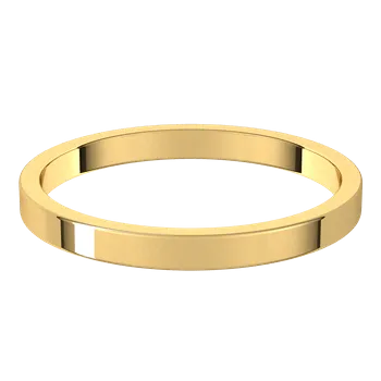 Narrow Flat Simple Wedding Band, 2-4mm Width