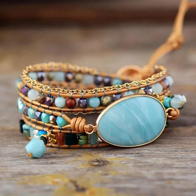 Natural Stone Beaded Bracelet