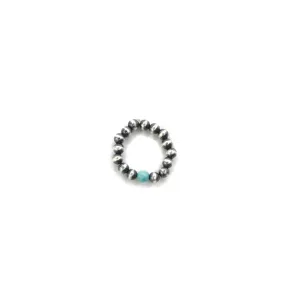 Navajo Pearl Stretch Ring - Turquoise