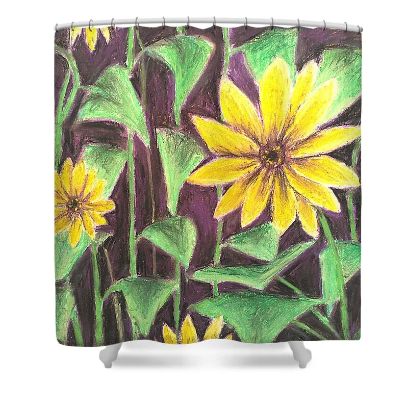 Nights of Sunflowers - Shower Curtain