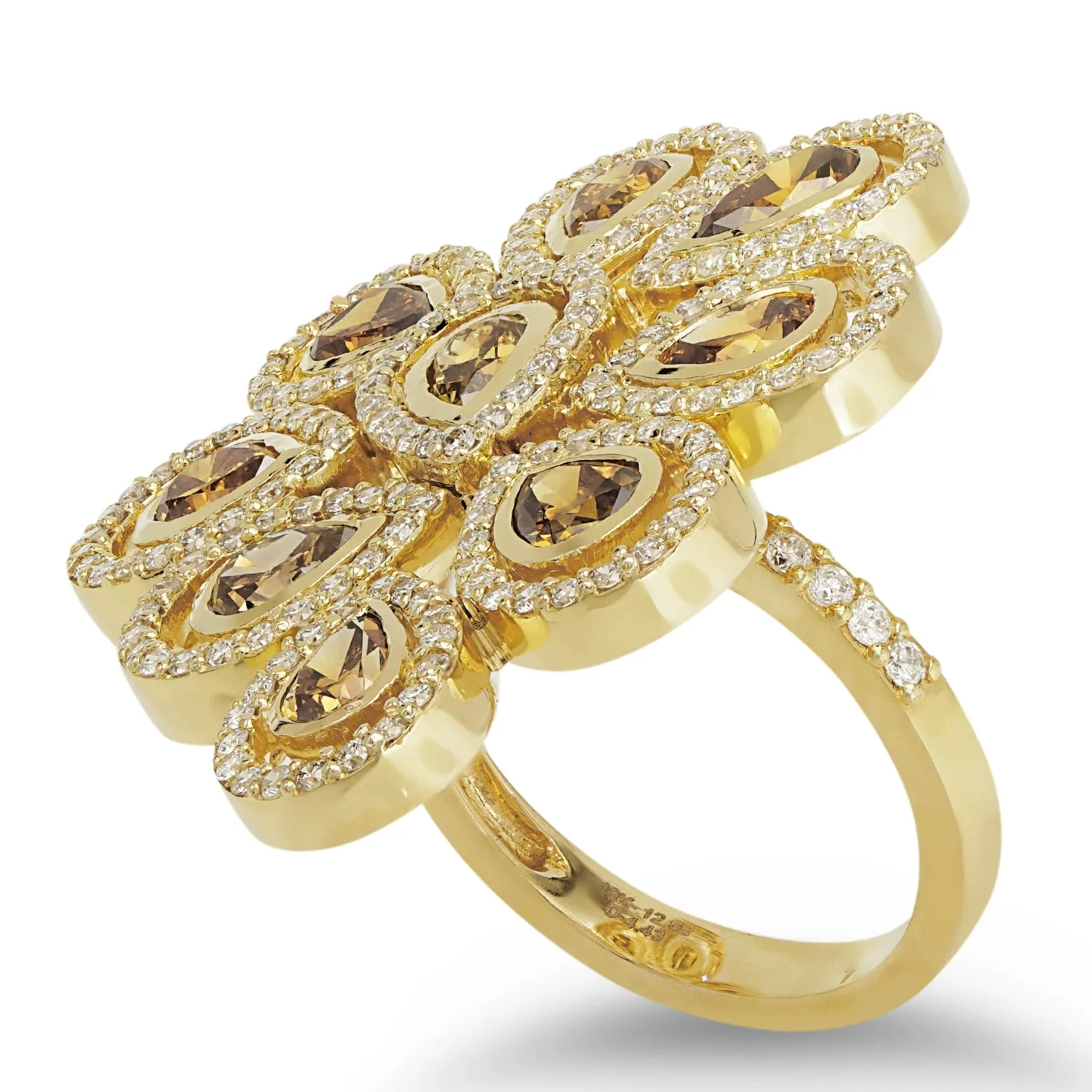 Pear Yellow Diamond Ring