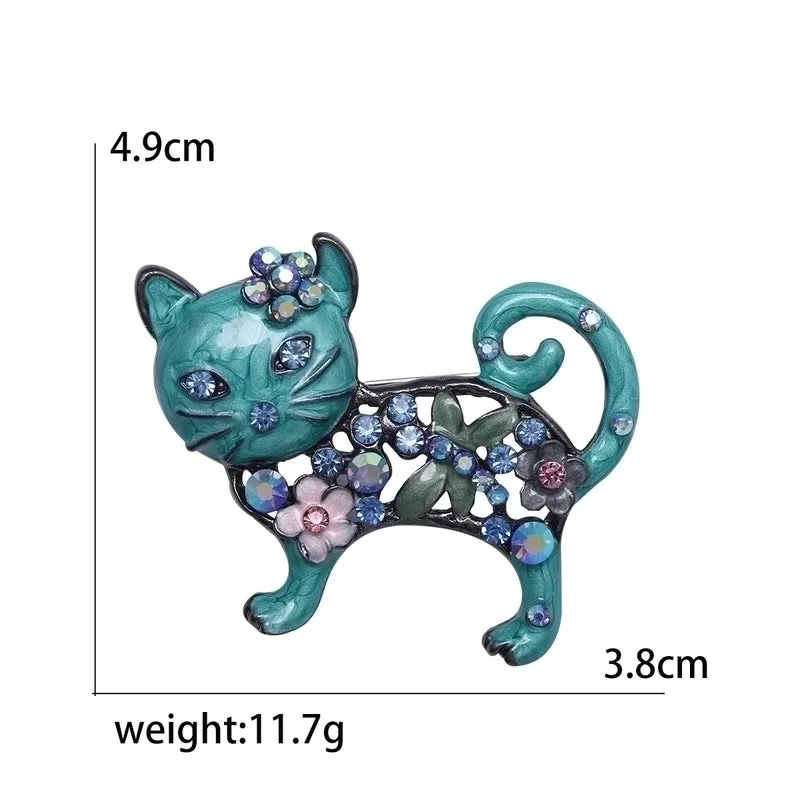 Pin Animal Alloy Enamel Plating Inlay Artificial Diamond Women's Brooches