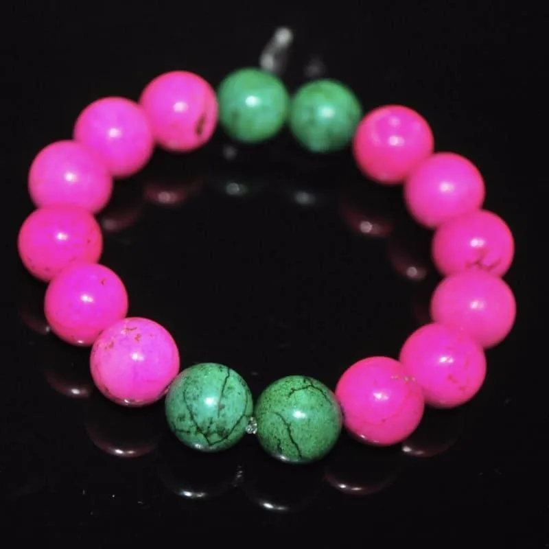 Pink and Green Turquiose Bracelets