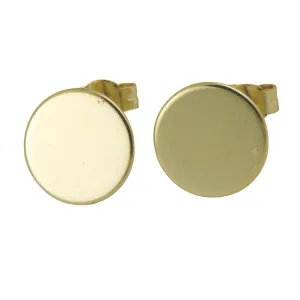 "Spot" Gold-Dipped Round Disc Earrings